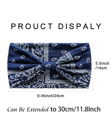 STGDAK Boho Headbands for Women - African Wide Hair Bands 6 Pack - Stylish Turban Stretch Fashion Headbands - Elastic Sweatband for Yoga, Running - Hair Accessories for Teen Girls - Style 28 - Buy Online on GoSupps.com