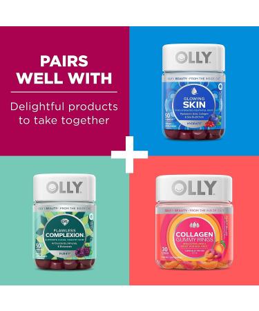 OLLY Undeniable Beauty Gummy: Hair, Skin, Nails Supplement with Biotin, Vitamin C, Keratin - 30 Day Supply, 60 Count - Grapefruit Flavor - Buy Online on GoSupps.com
