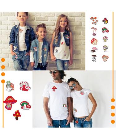 Mushroom Patch Iron-Ons - 48 Pcs Mini Nature Stickers for Clothes, Hats, Shoes - DIY Embroidery Applique Sewing Patch (Mushroom Style) - Buy Online on GoSupps.com