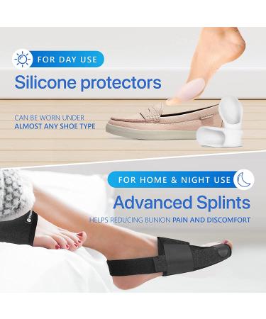 Bunion Corrector for Women and Men - Orthopedic Splints for Big Toe Straighteners - Bunion Relief Guide - Adjustable Size Black - Buy Online on GoSupps.com