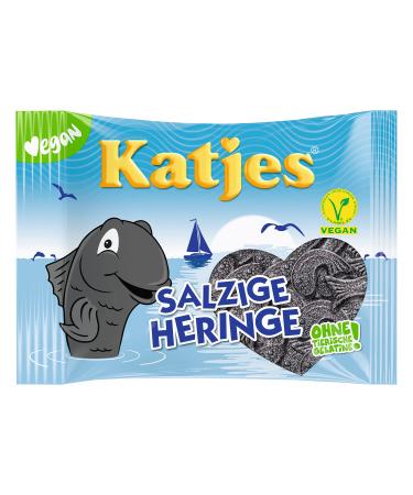 Katjes Salty Herrings Liquorice Herrings The classic among sweets (10 x 200 g) 200g (pack of 10)
