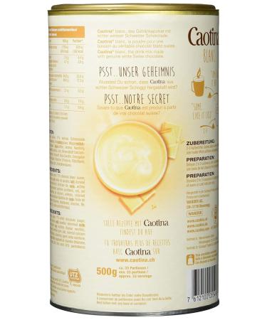 Caotina Blanc White Chocolate Tin 500g - Pack of 6 | Premium Swiss White Chocolate Treats | International Shipping Available - Buy Online on GoSupps.com