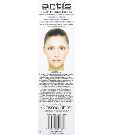 Artis Elite Linear 3 Makeup Brush | Perfect Liner for Upper/Lower Lashes | Special Effects Smoke Handle | Buy Internationally - Buy Online on GoSupps.com