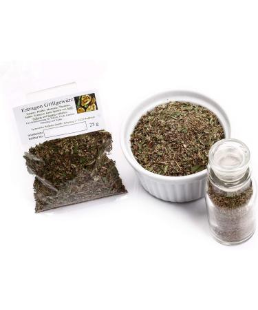 Feine W rze Tarragon BBQ Spices | Spice Mix with Selected Herbs for Grilling Meat Fish Vegetables | Gluten Free 25g - Buy Online on GoSupps.com
