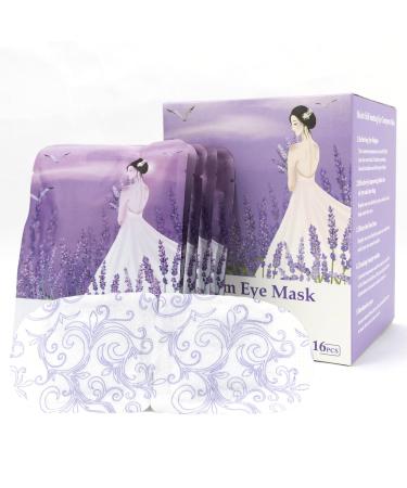 HVEST 16 Packs Steam Eye Mask Steam Eye Mask for Dry Eyes Lavender Fragrance Steam Eye Mask Self Heated Gentle for Relief Dry Eyes Relief Relief Eye Fatigue and Dark Circles