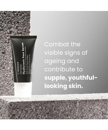 ManCave Hyaluronic Acid and Caffeine Anti-Aging Face Serum 50ml Formulated to reduce the Appearance of Fatigue and Enhance Damaged Skin with Caffeine and Glycogen Vegan Friendly Made in the UK - Buy Online on GoSupps.com