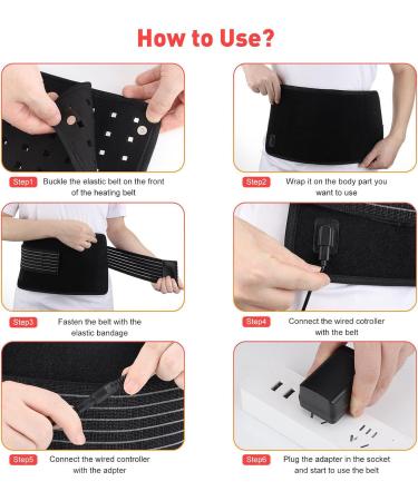 Skubis Red Light Belt - 120-Light Infrared Heating Therapy Pillow for Pain Relief | Portable & Adjustable for Legs Back Waist & Belly - Buy Online on GoSupps.com