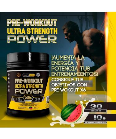 Healthy Fusion Ultra Pre-Workout - Powerful Beta-Alanine L-Arginine AAKG Creatine & Caffeine | Watermelon Flavor | 300g - International Shipping Available - Buy Online on GoSupps.com