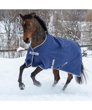 Bucas Freedom Turnout 145 Horse Blanket - Light Navy/Silver | Durable & Waterproof | International Shipping Available - Buy Online on GoSupps.com