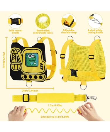 Toi Bani Toddlers Leash for Boys | Anti Lost Wrist Link 4 in 1 Child Safety Harness | Excavator&Dinosaur Design - Buy Online on GoSupps.com