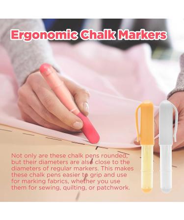 Fabric Chalk Markers - Red Yellow White 3 Pack for Quilting and Sewing - Dosing Wheel Technology - Compatible with Most Fabrics - Buy Online on GoSupps.com