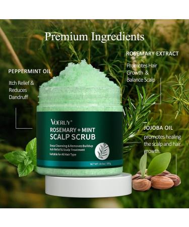 Shampooing exfoliant pour cuir chevelu avec romarin huile de menthe poivr e pour cuir chevelu traitement capillaire pour claircir et enlever l'accumulation de salet avec masseur - Buy Online on GoSupps.com