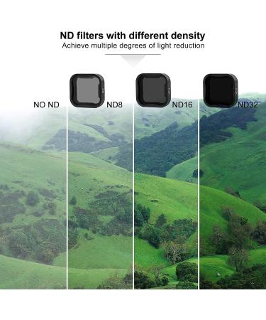 Soonsun 4-Pack Lens Filter CPL ND8 ND16 ND32 for GoPro Hero 5 6 7 Black - ND & CPL Filter Kit for GoPro Hero 5 6 7 Black Camera - Buy Online on GoSupps.com