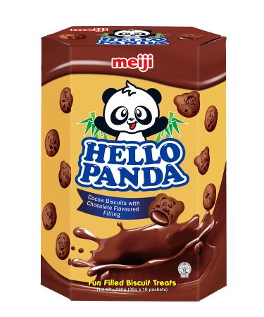 Meiji Hello Panda Chocolate Biscuits with Creamy Chocolate Filling 260 G