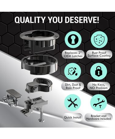 LATCH.IT RV Flush Slam Latch Lock | 2 Pack Black Heavy Duty Metal Boat Lid Lock - Fits 2 Holes & 0.5 Door Thickness - Buy Online on GoSupps.com