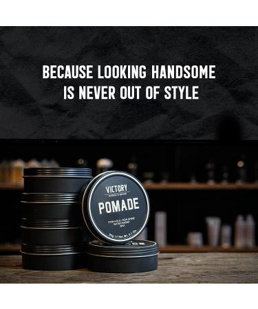 Victory Barber & Brand Men's Hair Pomade | Made in USA | Water Based | High Shine & Strong Hold | Hair Wax for Men - Buy Online on GoSupps.com