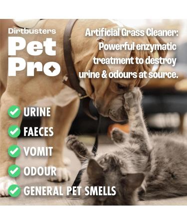 Dirtbusters Pet Pro Artificial Grass Cleaner For Dogs & Cats 3-in-1 Clean Remove Stains Urine & Deodorise With Reactivating Odour Eliminator For All Types Of Astro Turf (5L) - Buy Online on GoSupps.com
