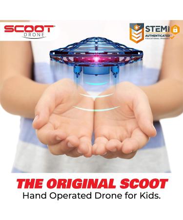 Force1 Scoot Hand Operated Drone - Hands Free Motion Sensor Mini UFO Toy for Kids and Adults - Easy Indoor Flying Ball Drone for Boys and Girls (Blue) - Buy Online on GoSupps.com