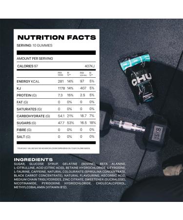 PRECHU Pre Workout Gummies Energy Release & Focus Supplements 180 Blue Raspberry Gummies for Men & Women - Buy Online on GoSupps.com