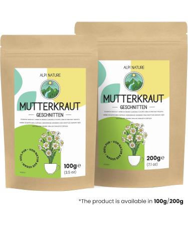  Alpi Nature Alpi Nature Large Chamomile Herbal Tea 100 g Large Dried and Cut Chamomile Tanacetum Parthenium - Buy Online on GoSupps.com