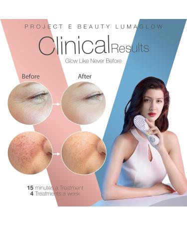 LumaGlow Red & Blue LED Light Therapy by Project E Beauty - FDA-Cleared Anti-Aging & Acne Treatment Device for Fine Lines, Wrinkles, Scars - Handheld 2-in-1 Red & Blue Light for Spa & Home Use - Buy Online on GoSupps.com