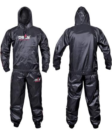 DEFY Heavy Duty Sweat Sauna Suit with Hood X-Large - Anti-Rip for Fitness Workout - Buy Online on GoSupps.com