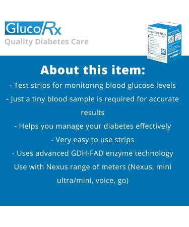 GlucoRx Nexus Test Strips - Accurate Blood Glucose Monitoring - Buy Online on GoSupps.com