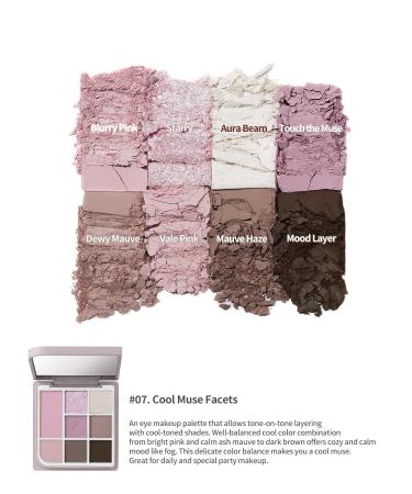 Heart Percent Dote On Mood Eye Palette - Cool-Toned Shades & Velvety Matte Eyeshadow (07 Cool Muse Facets) - International Shipping Available - Buy Online on GoSupps.com