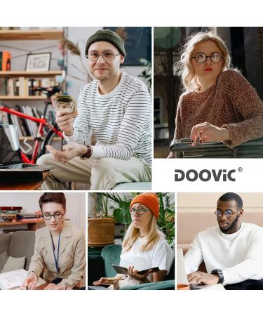 DOOViC Round Reading Glasses - Blue Light Blocking Lightweight & Flexible | Fashionable Readers for Men & Women (+2.75 Strength 4 Colors - Buy Online on GoSupps.com