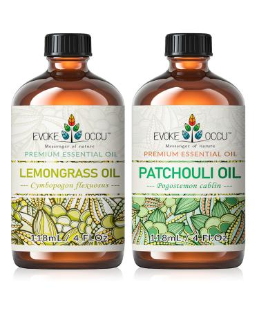 EVOKE OCCU Lemongrass Essential Oil and Patchouli Essential Oil - 4 Fl Oz