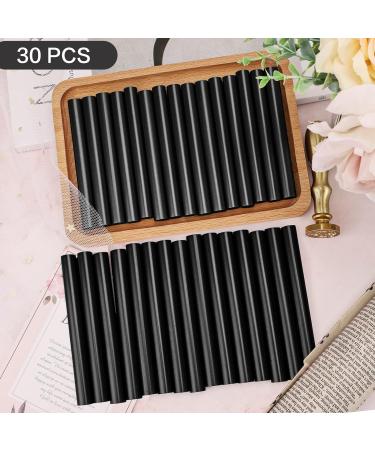 Manarty Full Size Black Hot Melt Glue Sticks - 30pcs 0.43x4 Vintage Embossed Wax Seal Sticks for Decoration, Parties, and Gifts - Buy Online on GoSupps.com