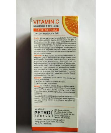 Vitamin C Serum for Face - Pore Minimizing & Anti-Aging Brightening Serum for Men & Women - 50ml - Buy Online on GoSupps.com