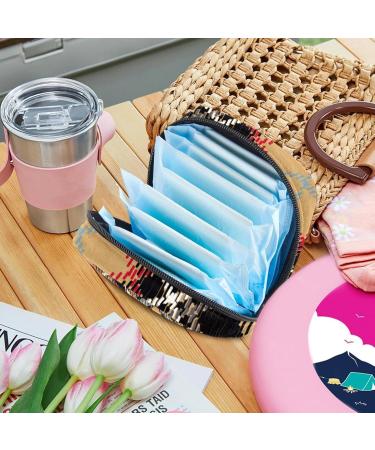 Javenproeqt Portable Women's Binding Bags | Menstrual Cup Pockets & Pads | Trendy Bags for Teen Girls | Stylish Tampon Holders | Retro Audio Tapes - Multicolored - Buy Online on GoSupps.com