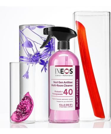 INEOS Next-Gen Cleaner Antibac Spray 4.5L (750ml x 6) Multi-Room Plant Powered Limescale + Grease Remover Kills 99.9% of Bacteria + Viruses Rhubarb + Pomegranate Rhubarb & Pomegranate 750 ml (Pack of 6) - Buy Online on GoSupps.com