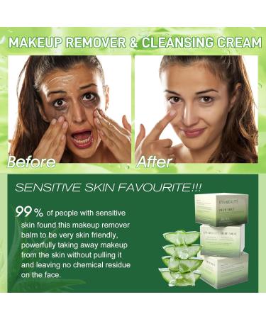 Cleansing Balm Makeup Remover | Natural Aloe Vera Deep Cleansing Balm for Sensitive Skin | Hydrating Face & Eye Makeup Melting Cream (2.65 Oz) - International Shipping Available - Buy Online on GoSupps.com