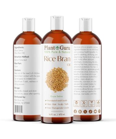 Buy 100% Pure Rice Bran Oil 16 oz - Natural Skin & Hair Care | Fast International Shipping - Buy Online on GoSupps.com