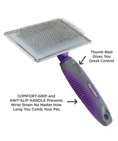 Double Sided Flexible Slicker Brush for Dogs and Cats - Removes Loose Hair, Tangles, and Knots - Contours to Your Pet's Skin - Buy Online on GoSupps.com