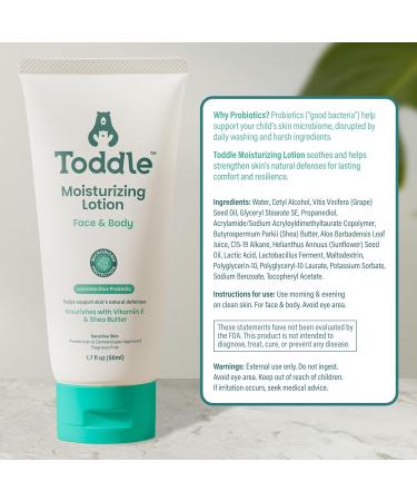 Probiotic Moisturizing Lotion for Face & Body Eczema & Dry Skin Relief Fragrance-Free with Vitamin E Shea Butter for Sensitive Baby & Kids Skin Pediatrician-Approved 8oz 8 Fl Oz (Pack of 1) - Buy Online on GoSupps.com