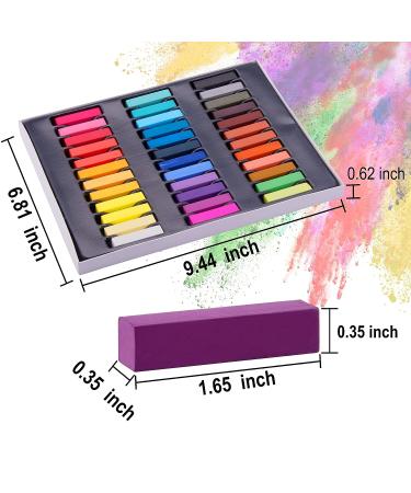 BQTQ 36 Pcs Nail Chalks - Colorful Square Soft Pastel Chalks for Acrylic Nails DIY - 36 Assorted Colors - Buy Online on GoSupps.com