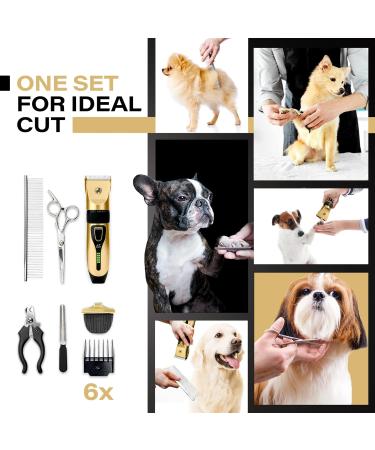 PetProved Professional Dog Grooming Kit - Cordless Silent Clippers for Thick Coat Dogs - Buy Online on GoSupps.com
