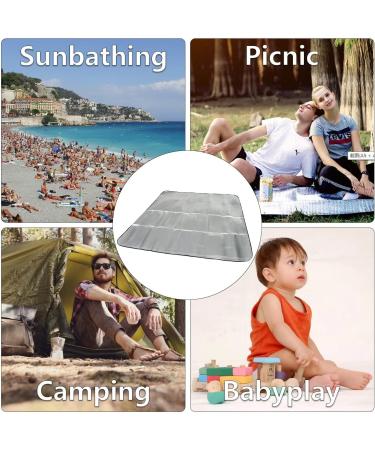 Wind Tour Outdoor Double-Sided Moisture-Proof Aluminum Foil Foam Pad Waterproof and Insulating Foil Mat Picnic Mat Camping Mat for Beach Tent and Camping 76.8*76.8" - Buy Online on GoSupps.com