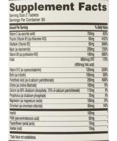 365 Whole Foods Market Vitamin B Complex | High Potency Herbal Support | 60 Tablets - Buy Online on GoSupps.com