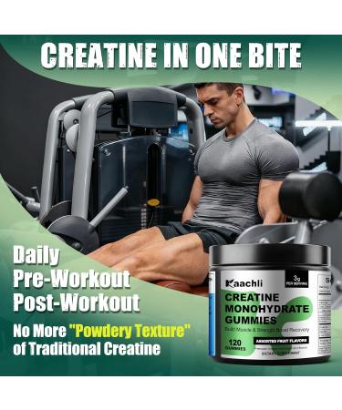 KAACHLI Creatine Monohydrate Gummies for Women 3000mg Creatine with Taurine and L-carnitine Vegan Sugar-Free for Muscle Shaping and Growth Creatine Gummies ForIdeal for Gym Women and Men 120 Count - Buy Online on GoSupps.com