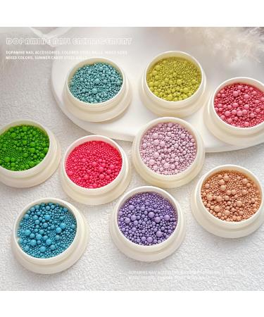 6 Bottles Metal Steel Balls Studs Nails Caviar Beads Macaron Art Beads for DIY Art Decorations Metal Caviar Nails Beads - Buy Online on GoSupps.com