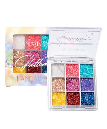 ONarisae Eyeshadow Palette Ultra-Pigmented Eye Makeup Colorful Shadow Palettes Multicolor Eye Make Up (B Glitter charming) 1.76 Ounce (Pack of 1) B Glitter Mermaid