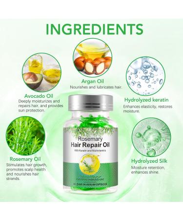 Organic Rosemary Oil Capsules | Non-GMO & Gluten Free | Hair Growth & Skin Repair | 40 Count Essentials - Buy Online on GoSupps.com