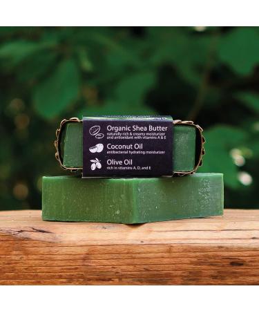 Hemlock Park Genovese Basil Shea Butter Bar Soap | Handcrafted in USA | Moisturizing Formula with Coconut Oil & Olive Oil | 1 Bar - Buy Online on GoSupps.com