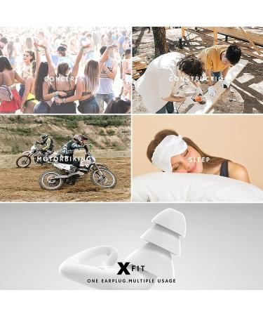 Nidrati 2022 X-Fit Series Earplugs - Noise Cancelling for Concerts, Sleeping, Work, Motorcycle - Reusable Silicone, Orange - Buy Online on GoSupps.com