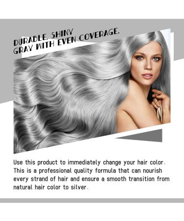 KOAHDE Unisex Silver Hair Dye Silver Gray Hair Dye Silver Gray Hair Dye Cream Silver Gray Hair Color Cream Silver Gray Natural Hair Dye Cream Hair Dye Light Gray Silver Color Cream 100ML 2PC - Buy Online on GoSupps.com