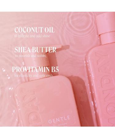 MONDAY HAIRCARE Gentle Shampoo & Conditioner Set - Coconut Oil, Rice Protein, Vitamin E - 12oz Each - 2 Pack for Normal to Delicate Hair - 100% Recyclable Bottles - 12 Fl Oz - Buy Online on GoSupps.com